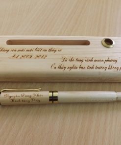 Khắc Hộp Bút Gỗ