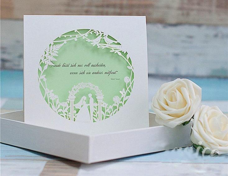 Cắt thiệp cưới 3D - Huy Phát Laser