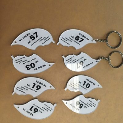 Móc Khóa Mica Thẻ Giữ Xe