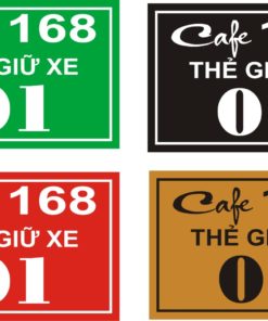 Móc Khóa Mica Thẻ Giữ Xe Cafe